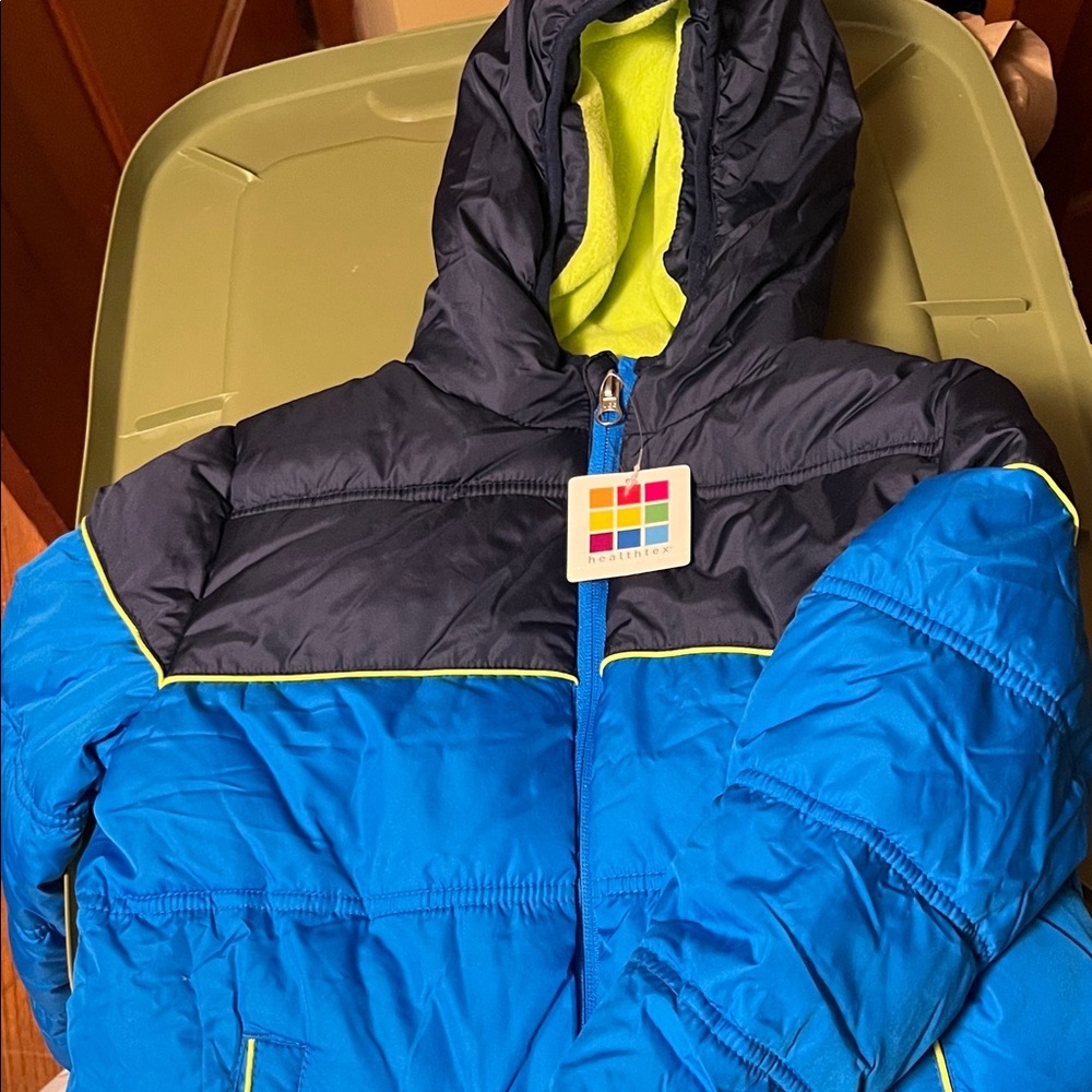 Healthtex Blue and Navy Kids Puffer Jacket